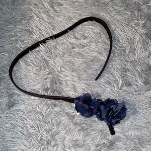 Navy blue/brown floral belt
